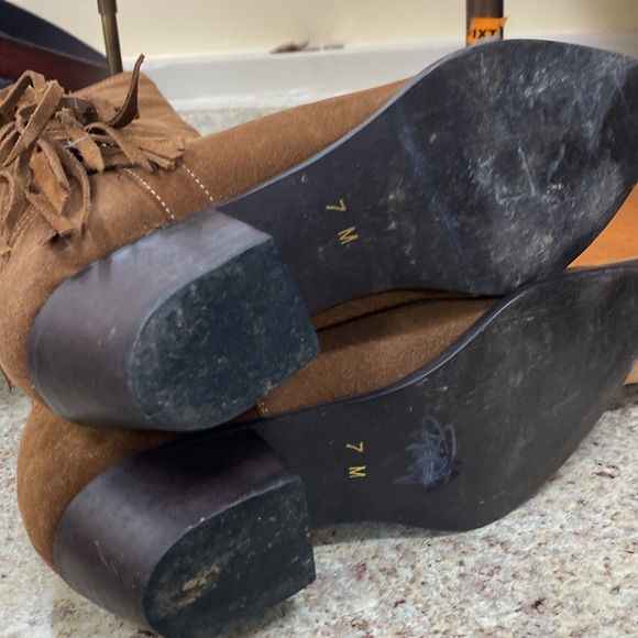 Durango vintage women’s size 7 medium suede leather fringe boots - Picture 7 of 11